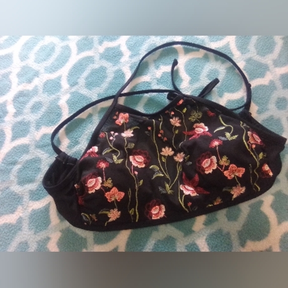Sandro Floral Mesh Bikini Top main image 1